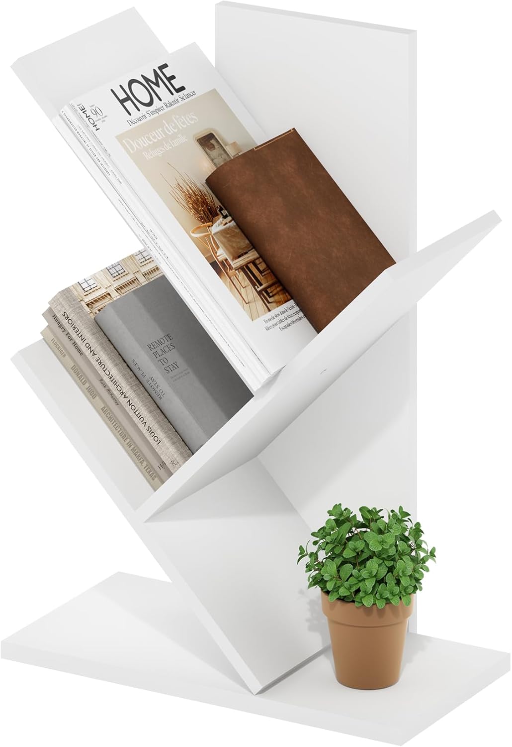 Furinno Luder Bookcase / Book / Storage , 5-Tier, White