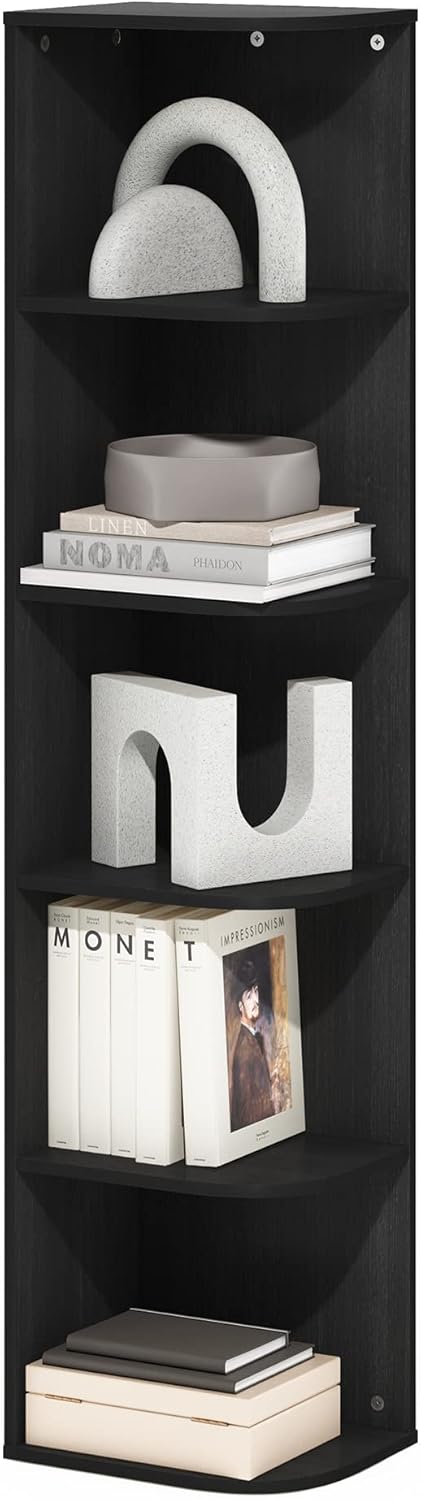 Furinno Luder Bookcase / Book / Storage , 5-Tier, White