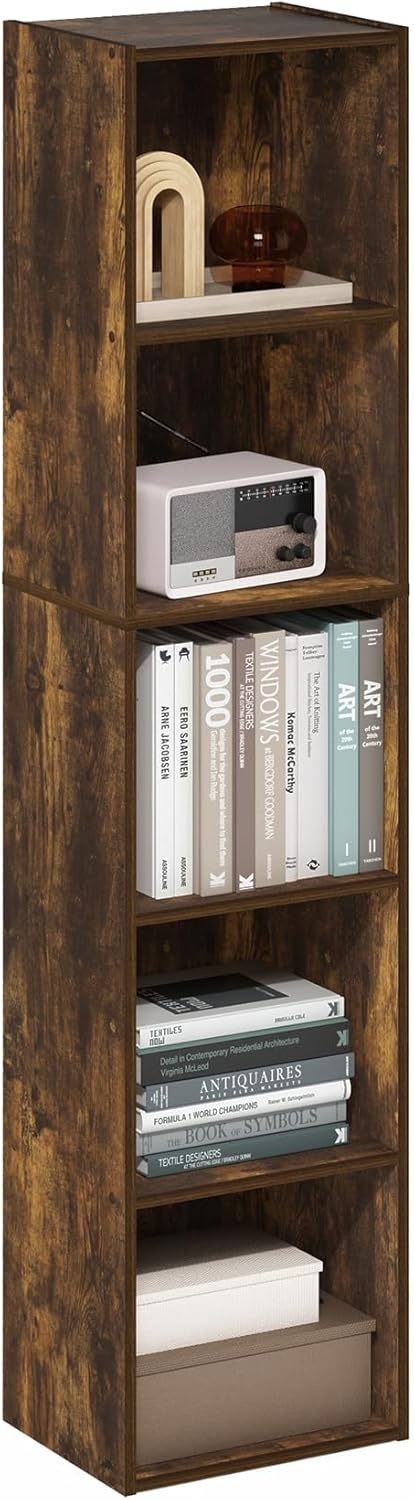 Furinno Luder Bookcase / Book / Storage , 5-Tier, White