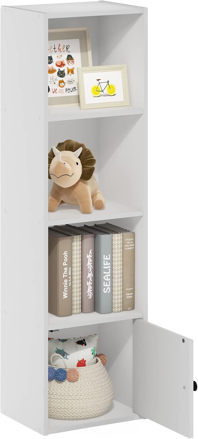 Furinno Luder Bookcase / Book / Storage , 5-Tier, White