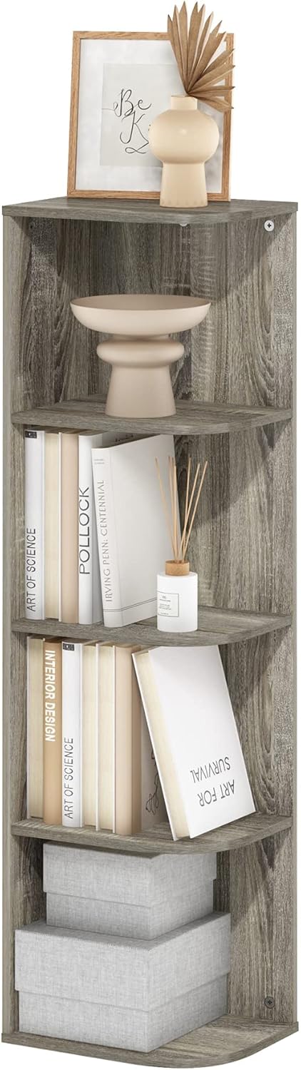 Furinno Luder Bookcase / Book / Storage , 5-Tier, White