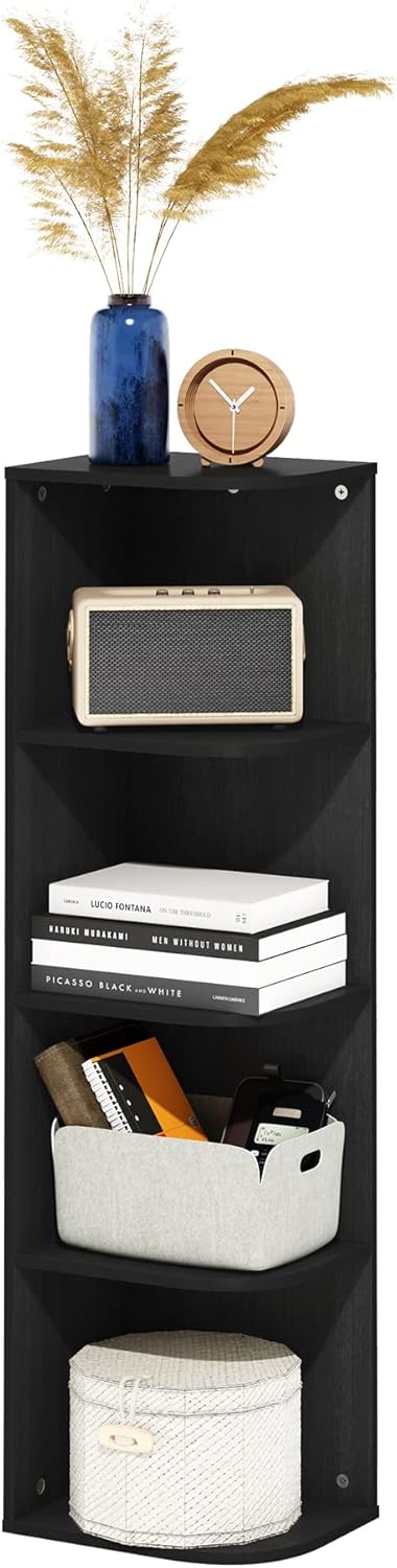 Furinno Luder Bookcase / Book / Storage , 5-Tier, White