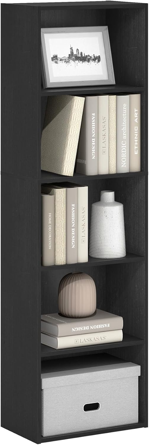 Furinno Luder Bookcase / Book / Storage , 5-Tier, White