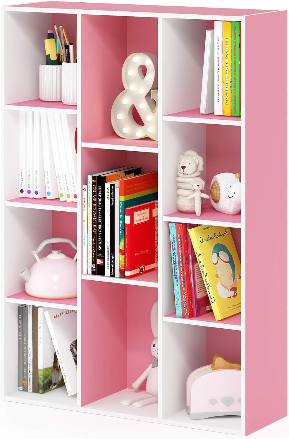Furinno Luder Bookcase / Book / Storage , 5-Tier, White