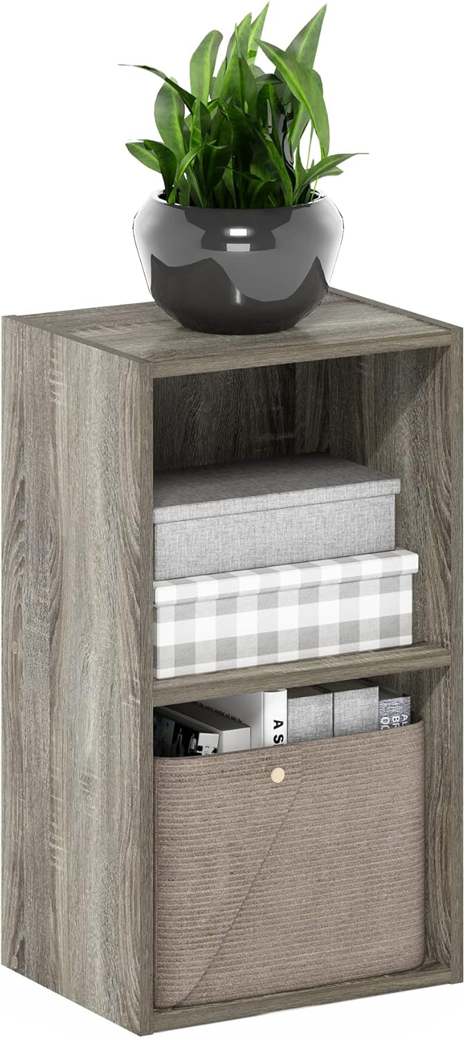 Furinno Luder Bookcase / Book / Storage , 5-Tier, White