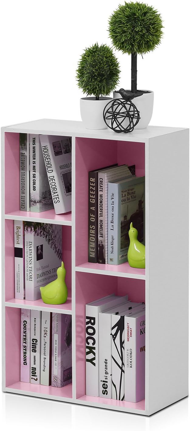 Furinno Luder Bookcase / Book / Storage , 5-Tier, White