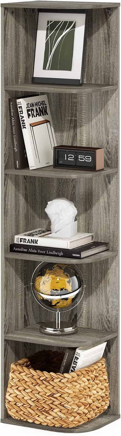 Furinno Luder Bookcase / Book / Storage , 5-Tier, White