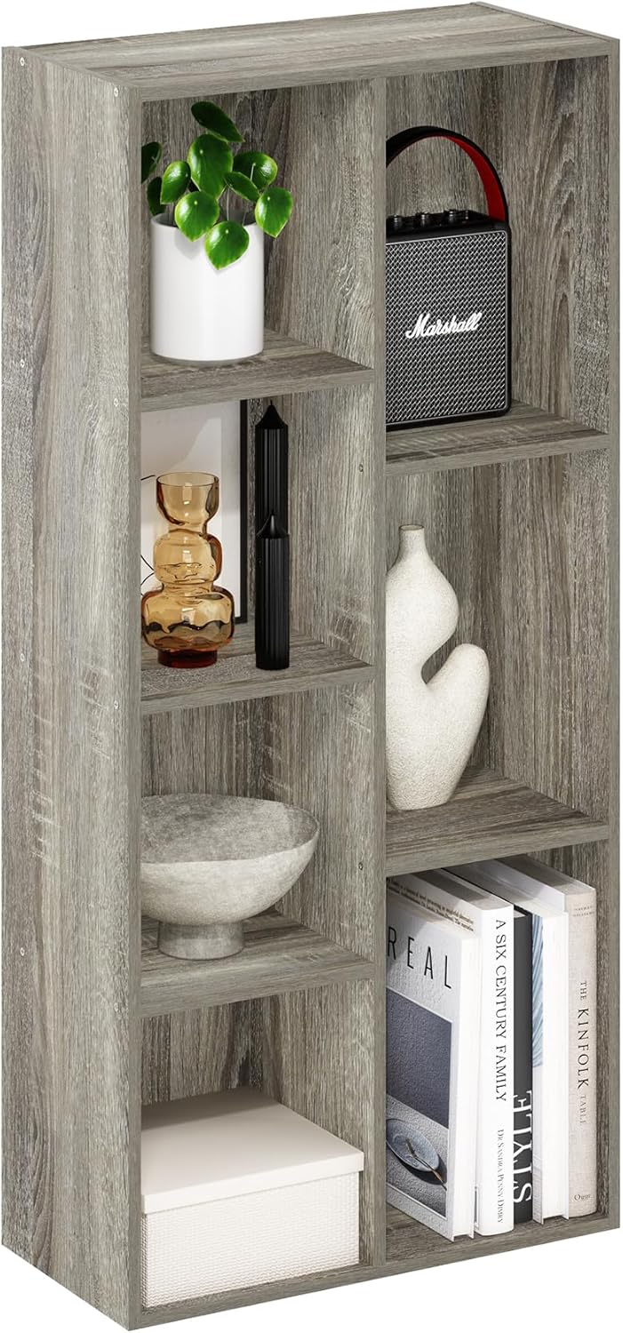 Furinno Luder Bookcase / Book / Storage , 5-Tier, White