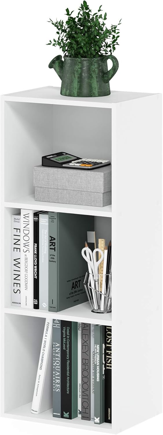 Furinno Luder Bookcase / Book / Storage , 5-Tier, White
