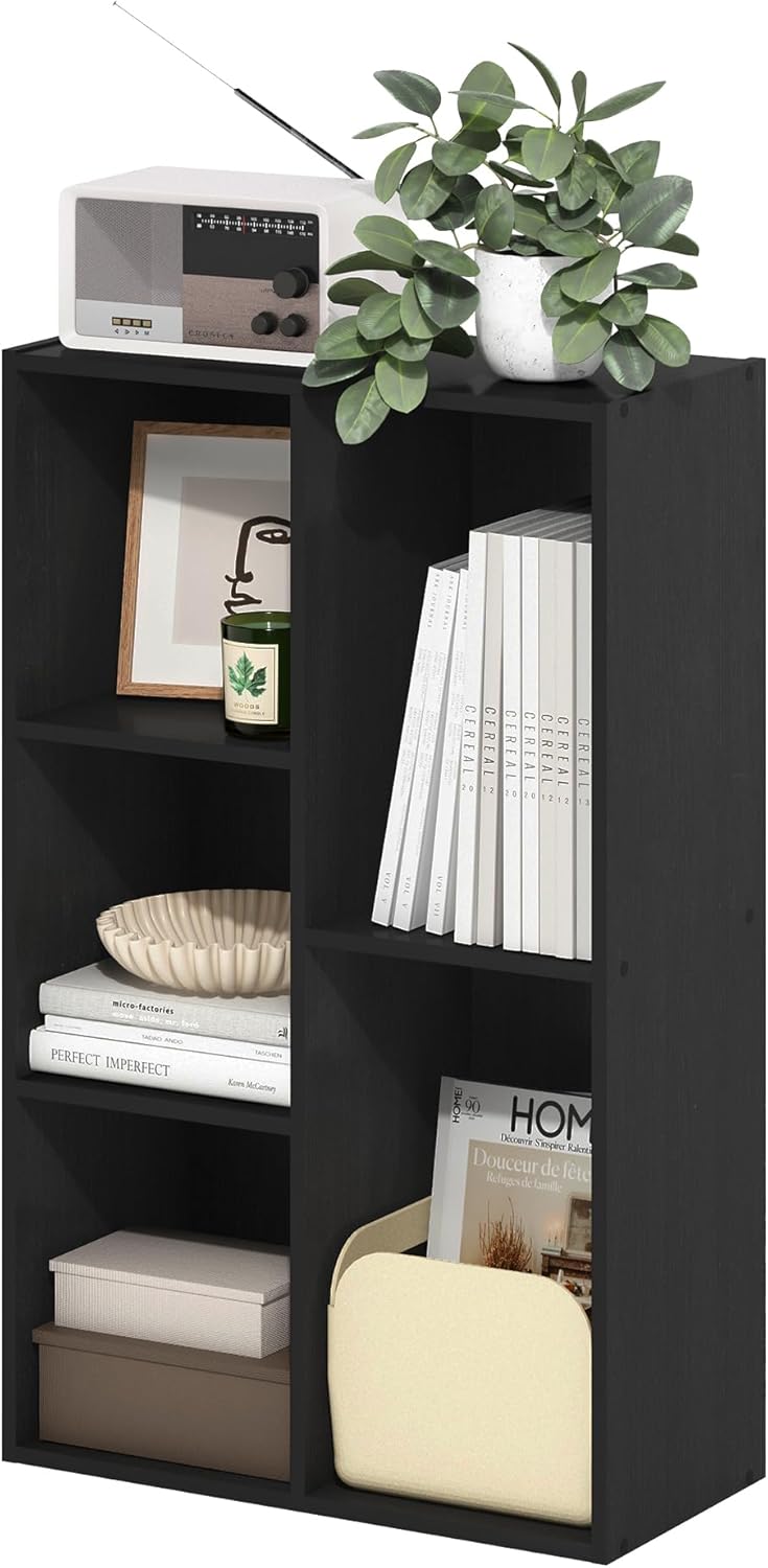 Furinno Luder Bookcase / Book / Storage , 5-Tier, White