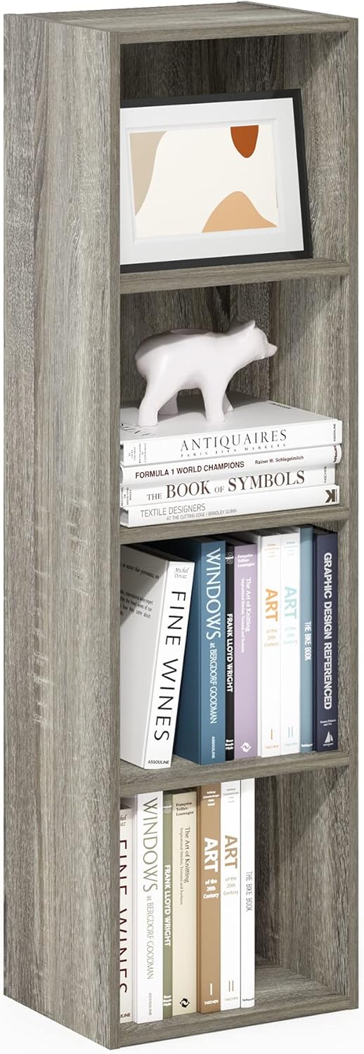 Furinno Luder Bookcase / Book / Storage , 5-Tier, White