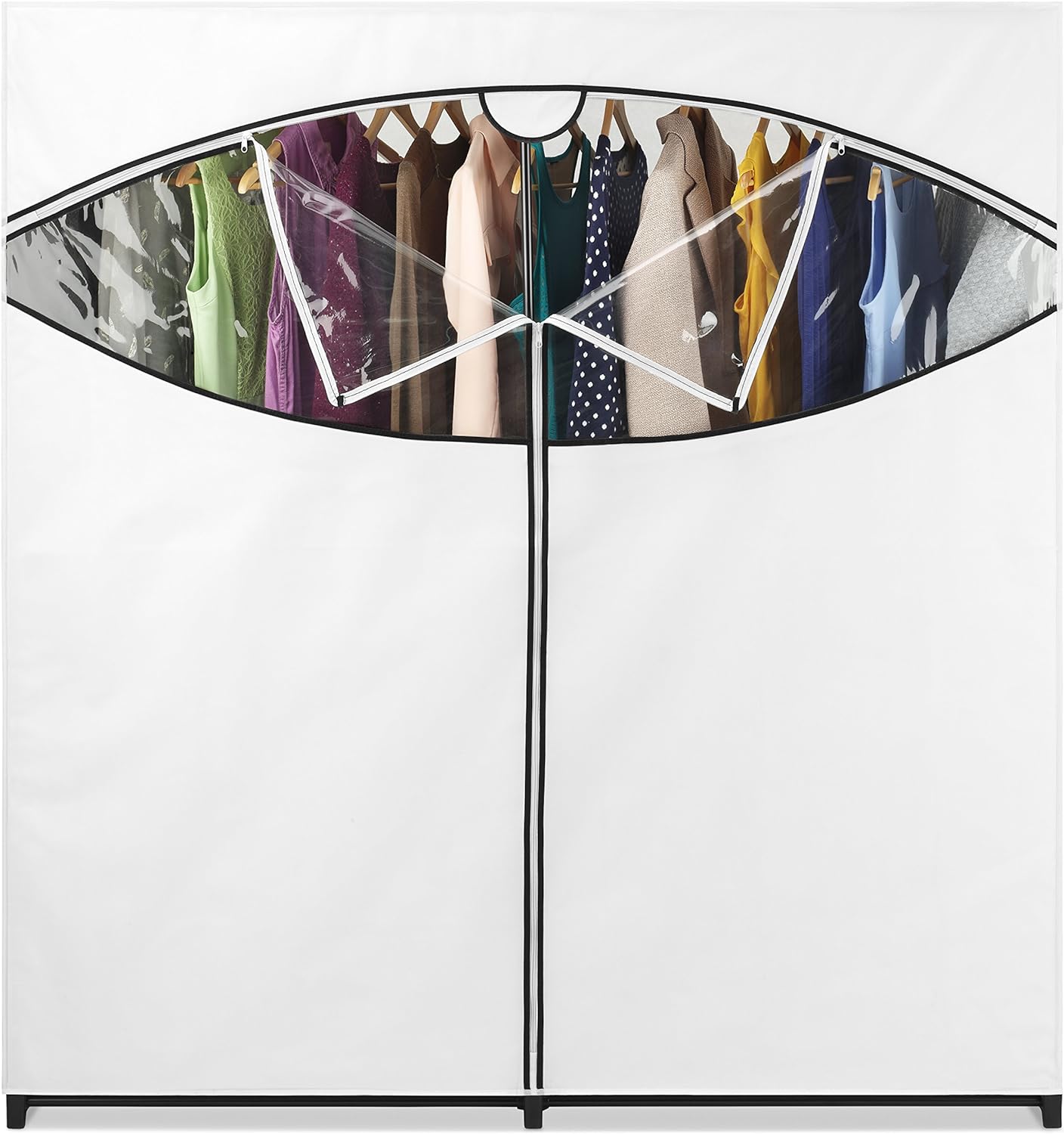Whitmor Extra-Wide Clothes Closet, 60” with, White Cover