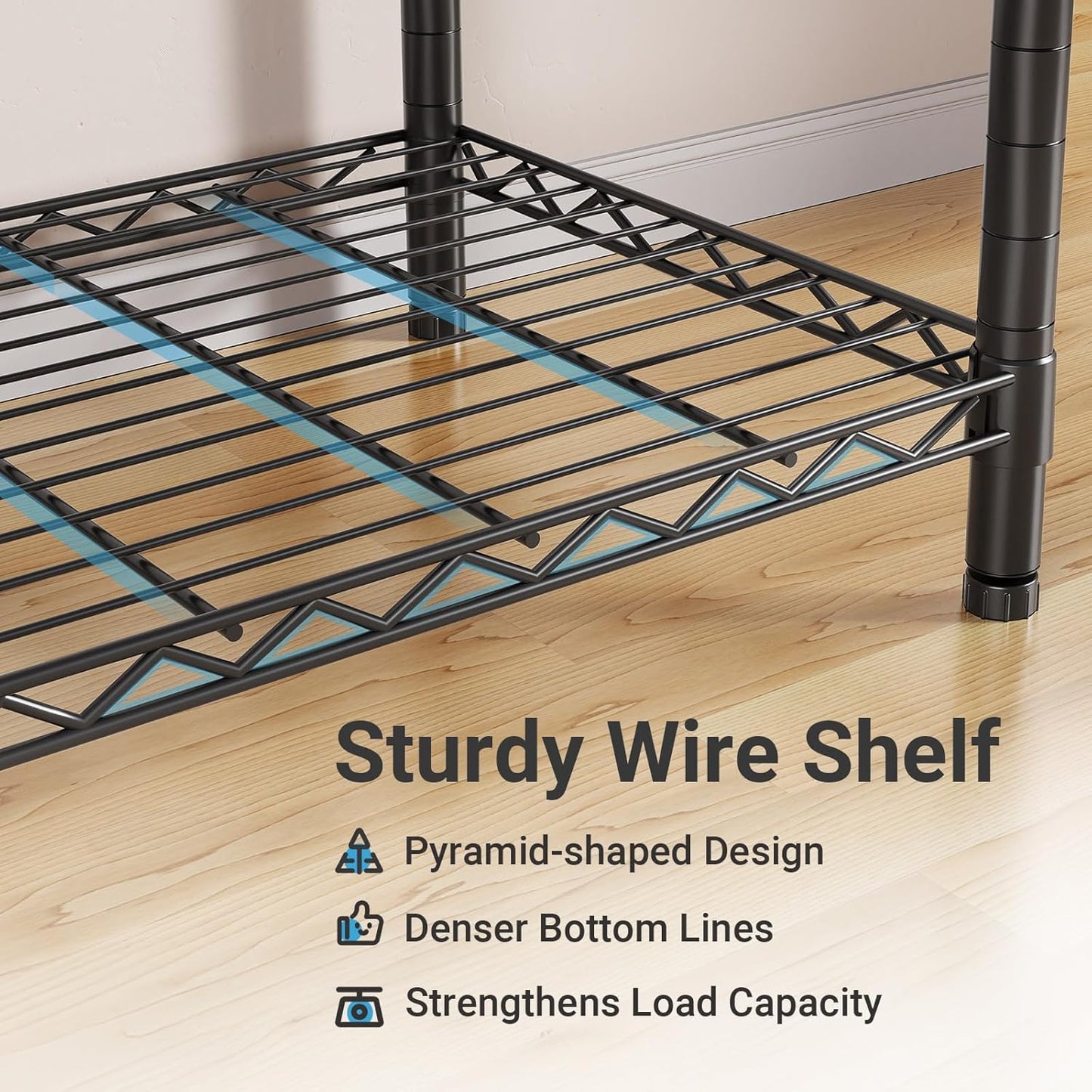 VIPEK V5 Portable Closet Wardrobe Heavy Duty Clothes Rack, Freestanding Clothing Rack with 4 Hang Rods & 8 Shelves, Adjustable Closet Racks, 68.9" L x 15.7" W x 76.4" H, Max Load 890LBS, Black