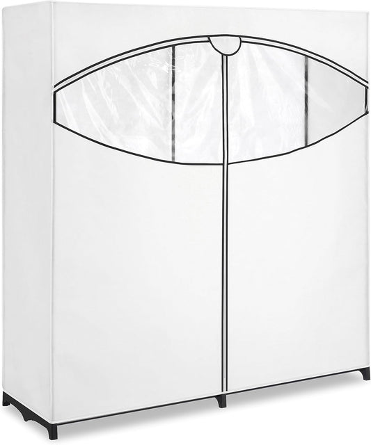 Whitmor Extra-Wide Clothes Closet, 60” with, White Cover